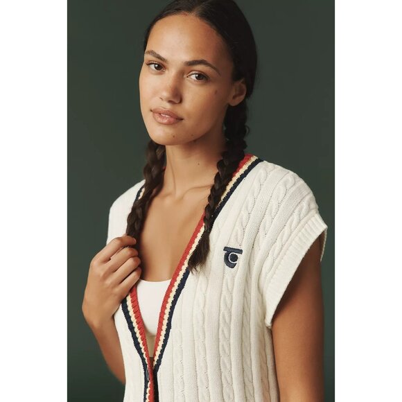 Tretorn x Anthropologie Longline Short-Sleeve Cardigan S - Picture 3 of 3